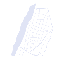 Street map outline of Tel Aviv